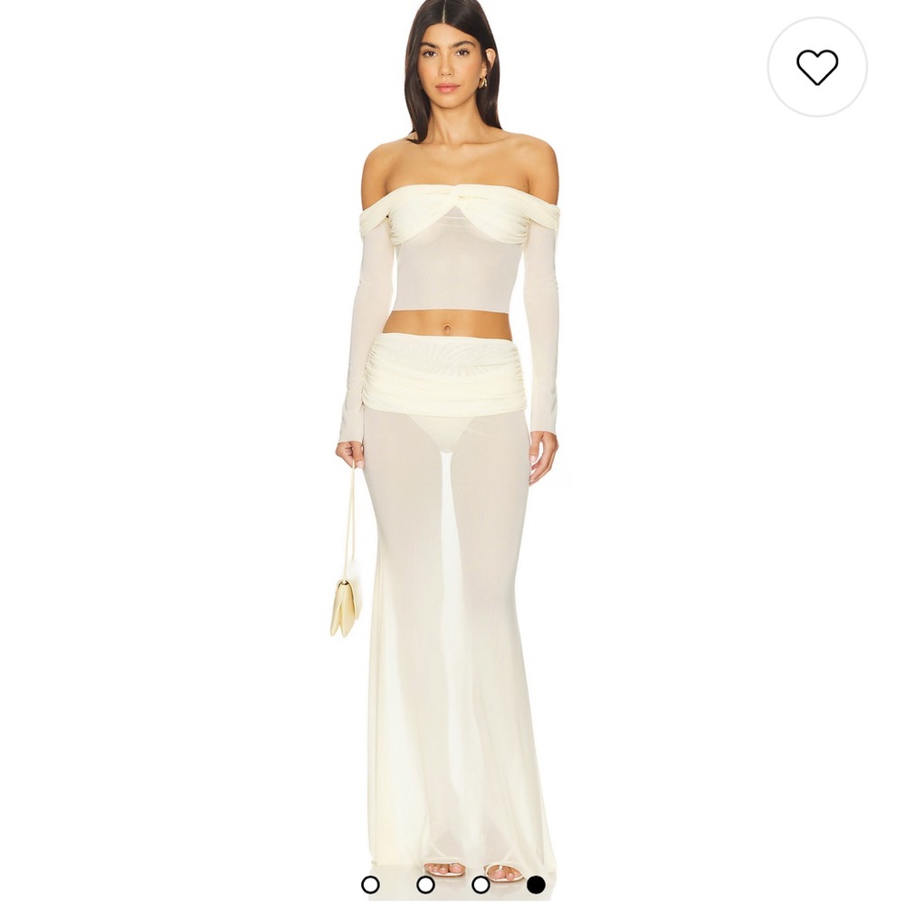 Natalie Rolt Charlotte Crop Top and Skirt in Vanilla
